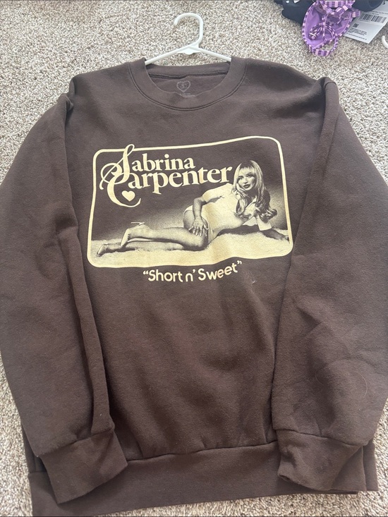 Sabrina Carpenter Tops - Sabrina Carpenter Brown Graphic Sweatshirt
